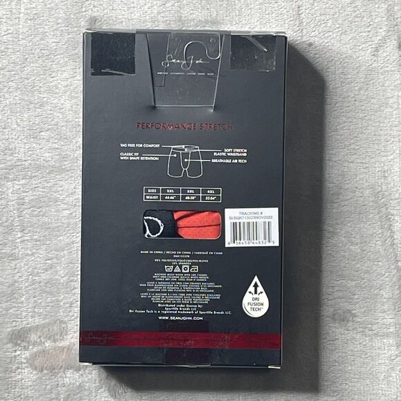 Boxer Briefs Size 3XL Sean John Red Black Dri-Fusion Tech Stretch - Picture 7 of 10